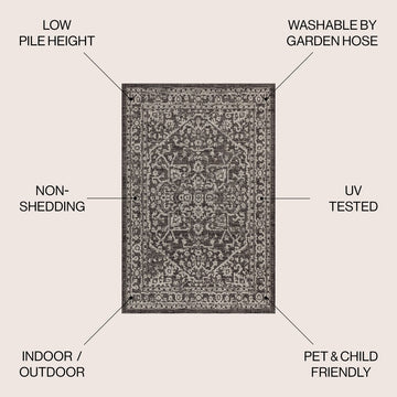 Malta Bohemian Medallion Textured Weave Indoor/outdoor Area Rug